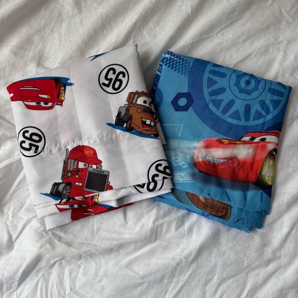 Disney Cars Toddler flat sheets Lightening McQueen & Mater